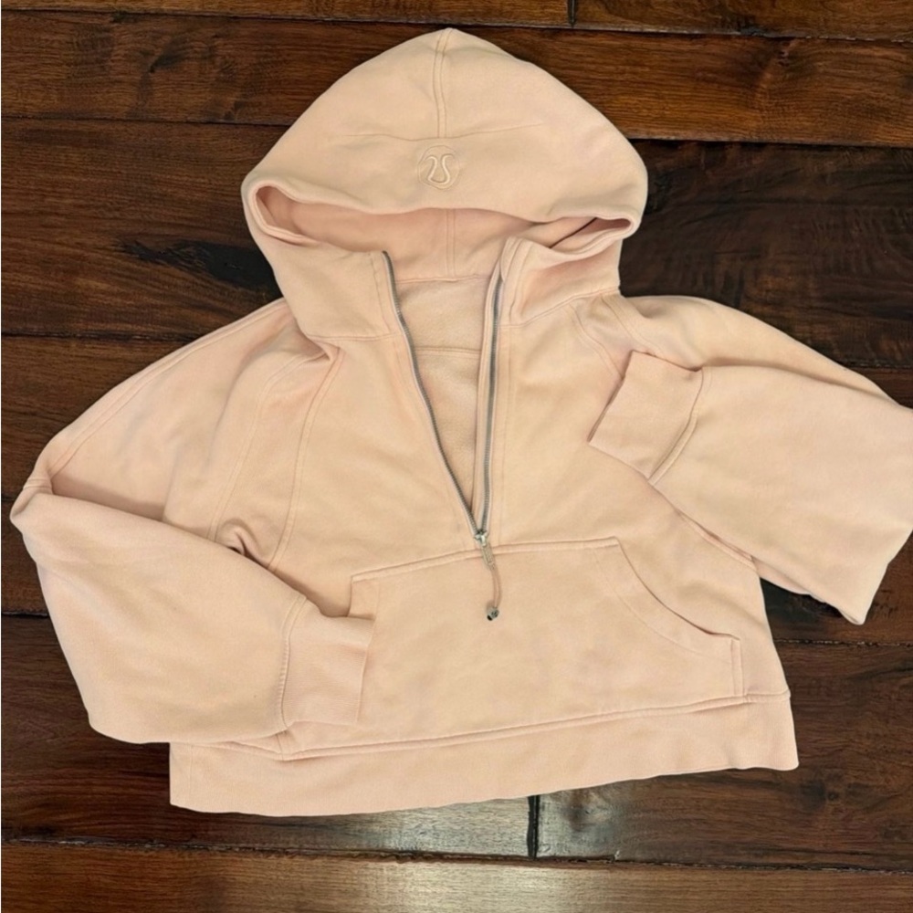 lululemon athletica Cropped Half-Zip Hoodie in Pale Blush